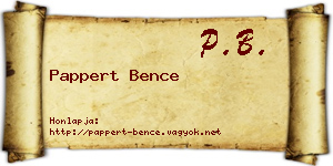 Pappert Bence névjegykártya